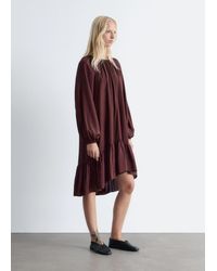 & Other Stories - Flounced Balloon-Sleeve Mini Dress - Lyst