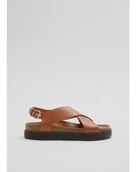 & Other Stories - Criss-Cross Leather Sandals - Lyst