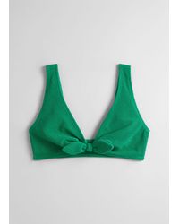 & Other Stories - Crepe Knot Tie Bikini Top - Lyst