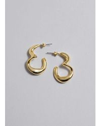 & Other Stories - Sculpted Hoop Earrings - Lyst