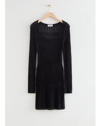 & Other Stories - Fitted Crochet Mini Dress - Lyst