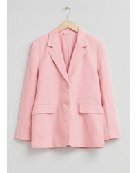 & Other Stories - Relaxed Single-breasted Linen Blazer - Lyst