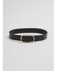 & Other Stories - Oval Buckled Leather Belt - Lyst