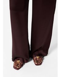 & Other Stories - Embellished Heeled Leather Sandals - Lyst