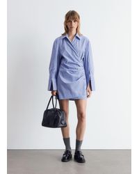 & Other Stories - Wrap Shirt Mini Dress - Lyst