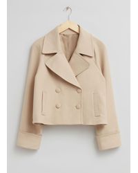 & Other Stories - Relaxed Cropped Pea Coat - Lyst