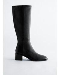 & Other Stories - High-Shaft Leather Sock Boot - Lyst