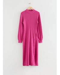 & Other Stories - Buttoned Rib Knit Dress - Lyst
