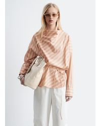 & Other Stories - Striped Cowl-Neck Blouse - Lyst