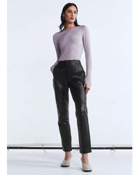 & Other Stories - Cropped Leather Trousers - Lyst