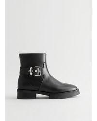 & Other Stories - Chelsea-Boots Aus Leder Mit Schnallen - Lyst