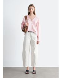 & Other Stories - Barrel-Leg Cotton Twill Trousers - Lyst