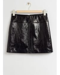 & Other Stories - Patent Leather Mini Skirt - Lyst