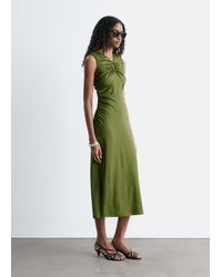 & Other Stories - Ruched Keyhole-Neck Midi Dress - Lyst