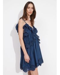& Other Stories - Embroidered Strappy Mini Dress - Lyst