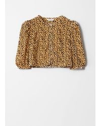 & Other Stories - Velvet Cropped Blouse - Lyst