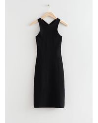 & Other Stories - Fitted Open Back Knitted Midi Dress - Lyst