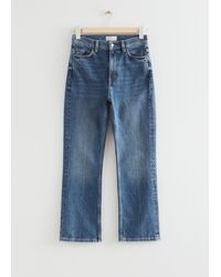 & Other Stories Mood Cut Cropped Jeans - Blue