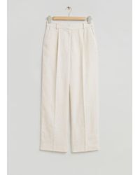 & Other Stories - Wide Linen Trousers - Lyst