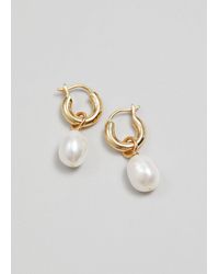 & Other Stories - Freshwater Pearl Hoops - Lyst