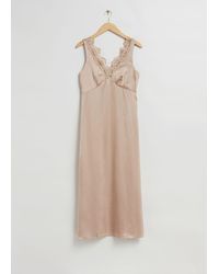 & Other Stories - Lace-trimmed Slip Dress - Lyst