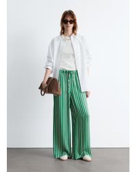 & Other Stories - Drawstring Satin Trousers - Lyst