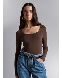& Other Stories - Fitted Scoop-neck Top - Lyst