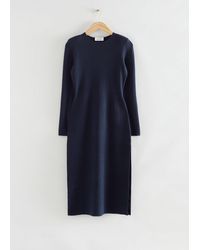 & Other Stories - Knitted Structured Midi Dress - Lyst