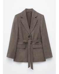 & Other Stories - Tie-Waist Wool Blazer - Lyst