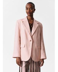 & Other Stories - Single-Breasted Linen Blazer - Lyst