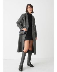 & Other Stories Belted Wool Coat - Gray