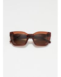 & Other Stories - Rectangular-Frame Acetate Sunglasses - Lyst