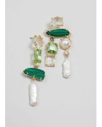 & Other Stories - Rhinestone Pearl Hanging Earrings - Lyst