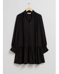 & Other Stories - Wide Ruffled Mini Dress - Lyst