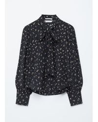& Other Stories - Tie-Neck Silk Blouse - Lyst