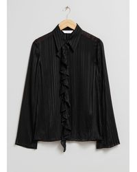 & Other Stories - Sheer Frill Shirt - Lyst