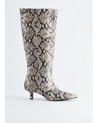 & Other Stories - Kitten Heel Leather Knee Boots - Lyst