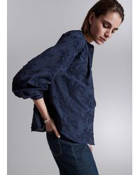 & Other Stories - Voluminous Stand-up Collar Blouse - Lyst