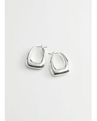 & Other Stories - Chunky Oval Hoop Earrings - Lyst