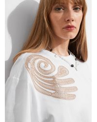 & Other Stories - Embroidered Boxy T-shirt - Lyst