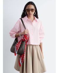 & Other Stories - Cropped Oversized Cotton Shirt - Lyst
