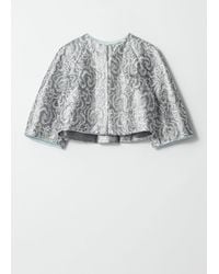 & Other Stories - Cropped Metallic Jacquard Jacket - Lyst