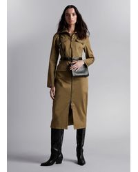 & Other Stories - Belted Utility Midi Dress - Lyst