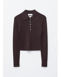 & Other Stories - Rib-Knit Merino Polo Top - Lyst