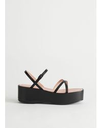 & Other Stories - Strappy Flatform Leather Sandals - Lyst