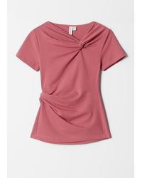 & Other Stories - Twist-Detail T-Shirt - Lyst