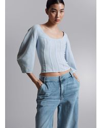 & Other Stories - Cropped Corset Blouse - Lyst