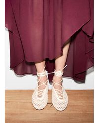 & Other Stories - Lace-Up Ballet Flats - Lyst