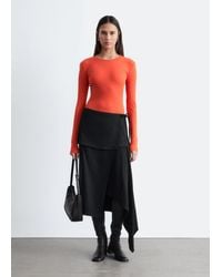 & Other Stories - Asymmetric Wrap Midi Skirt - Lyst