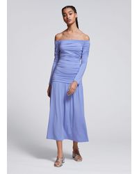 & Other Stories - Off-shoulder Ruched Maxi Dress - Lyst